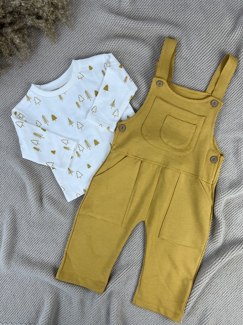 Костюм (кофта+полукомбез) арт.2550 Sisero мал. 9-24 (молочный/горчичный)