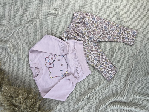 Костюм (кофта+штаны) Kitty арт.541024 Anilco дев. 6-24 (пудровый)