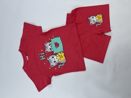 Костюм (футболка+шорты) Hi арт.251074 CHASTE дев. 1-4 (коралловый)