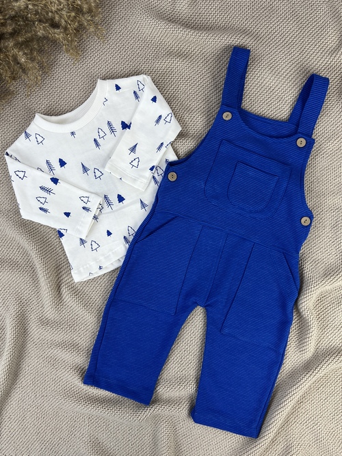 Костюм (кофта+полукомбез) арт.2550 Sisero мал. 9-24 (молочный/синий)