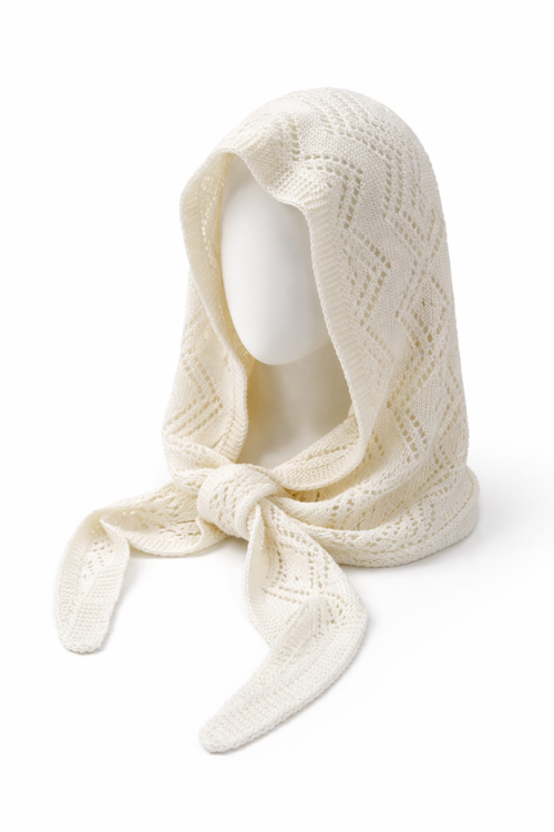 Капор-платок арт.020901 Тренды 58-60 (молочный)