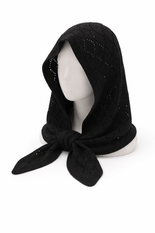 Капор-платок арт.020900 Тренды 58-60 (черный)