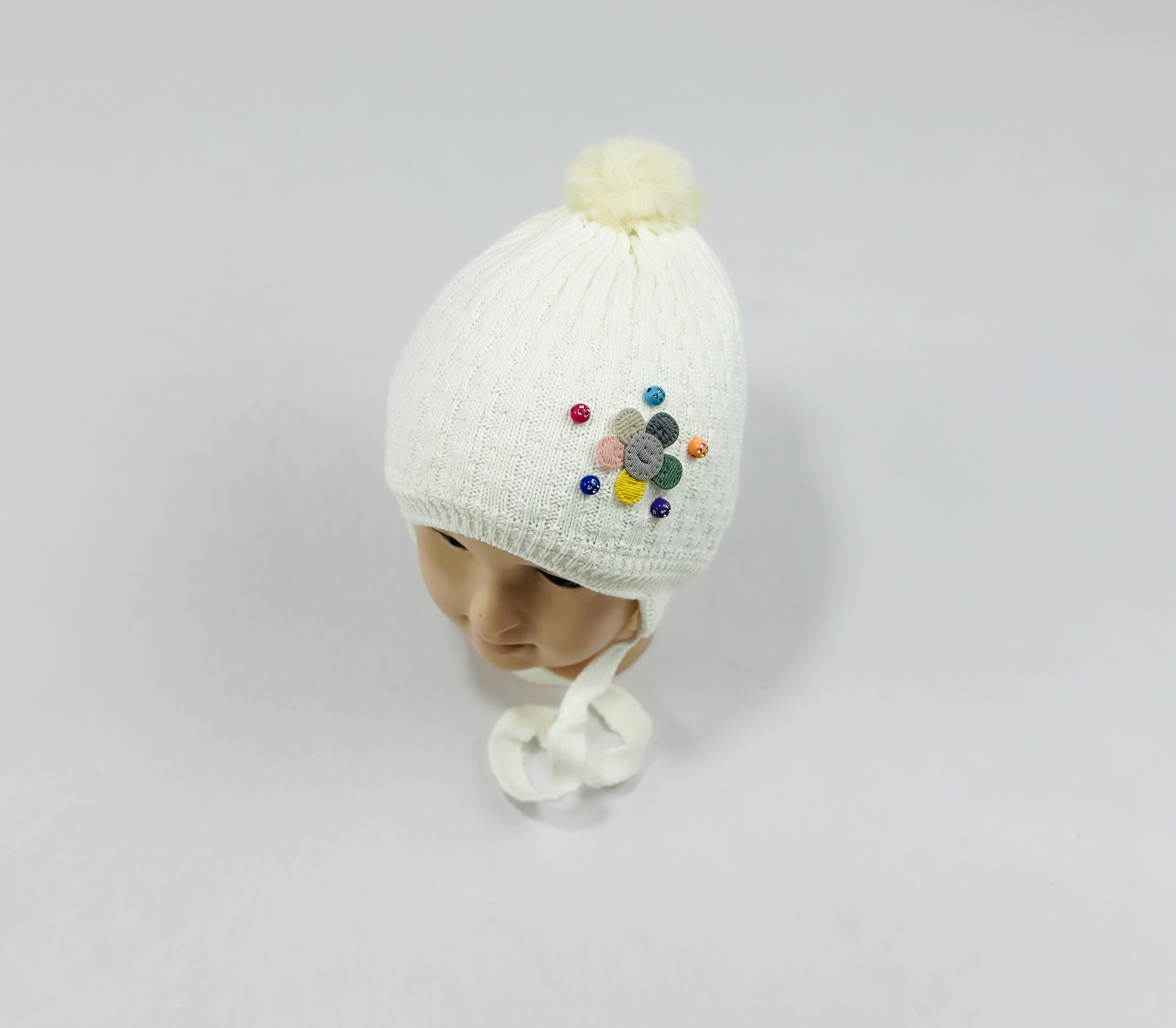 Шапка малютка арт.1030 (молочный)