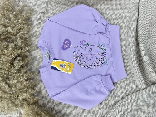 Кофта Ёжик арт.5264002 ALG kids дев. 2-5 (сиреневый)