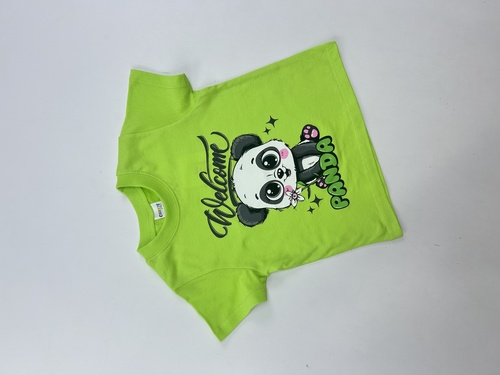 Футболка Панда арт.161020 CHASTE дев. 1-4 (зеленый)