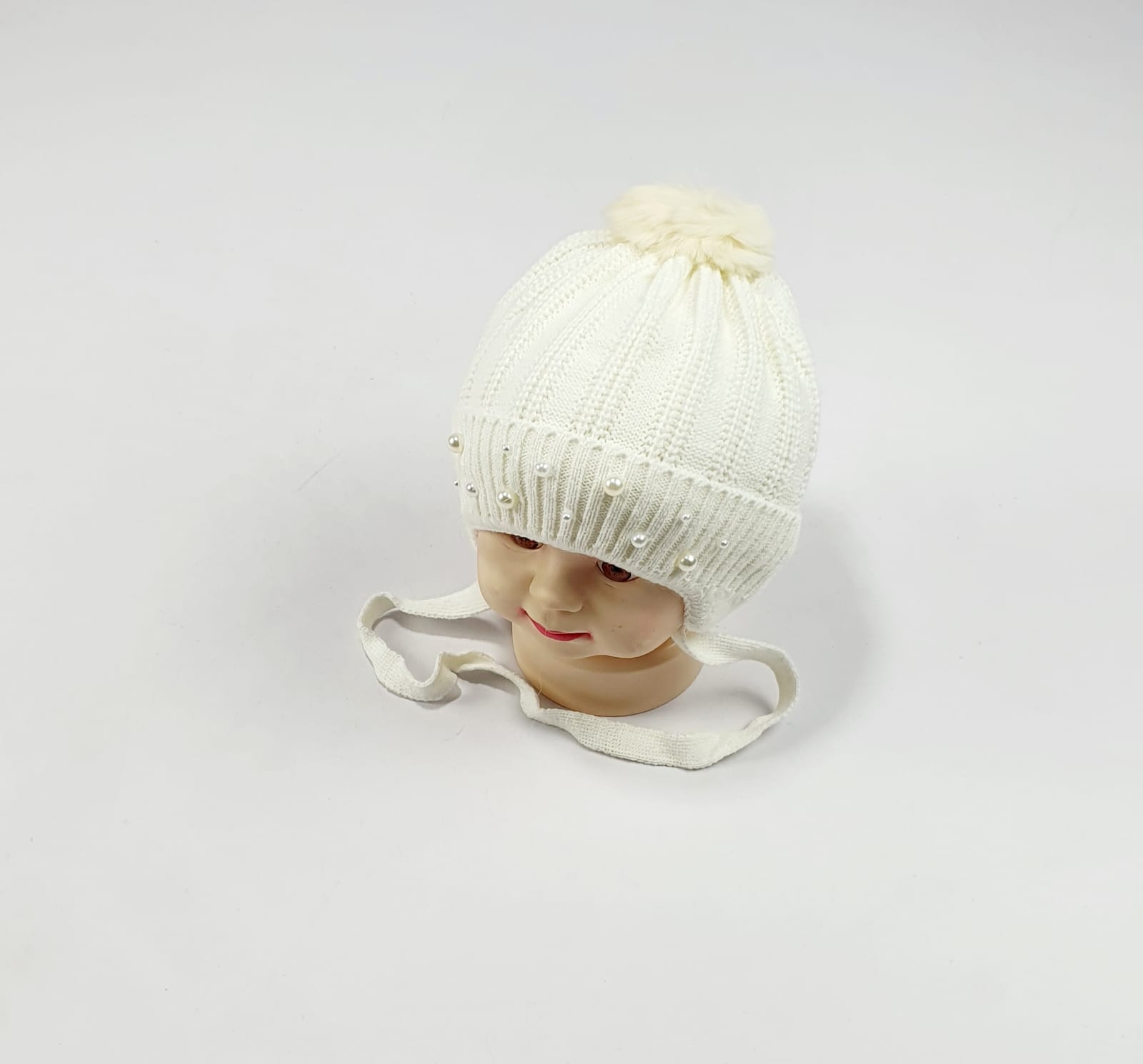 Шапка малютка арт.1009 (молочный)