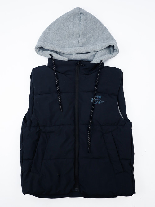 Жилет с капюшоном Динозавр арт.MJ-100 JPLT мал. 92-116 (черный)