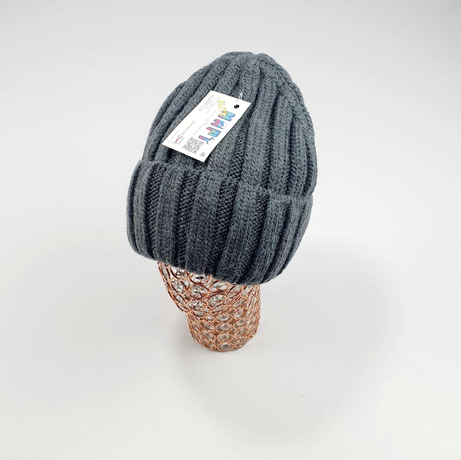 Шапка Март крупновяз. Альфа (графит)