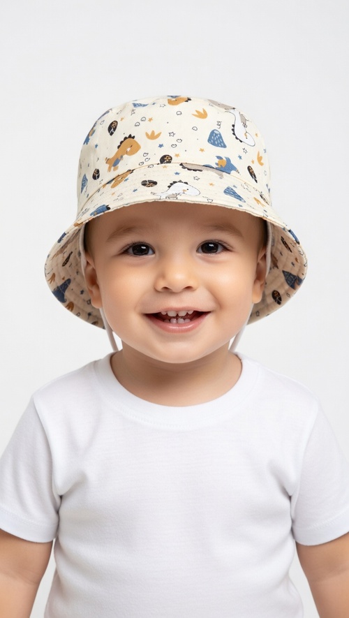 Панама Динозавры арт.99-1/3 Kiddo мал. 52 (кремовый)