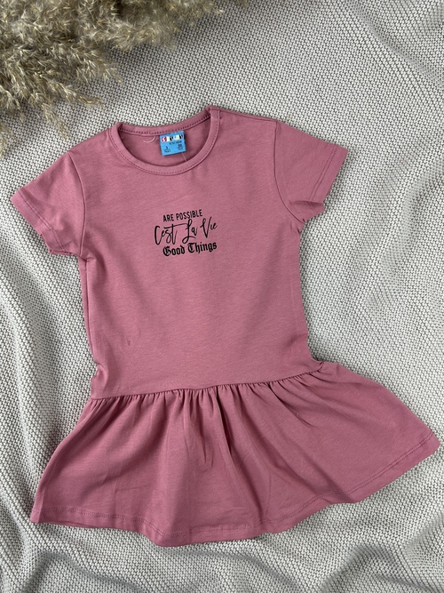 Платья арт.14400 CITCIT kids дев. 3-6 (темная пудра)