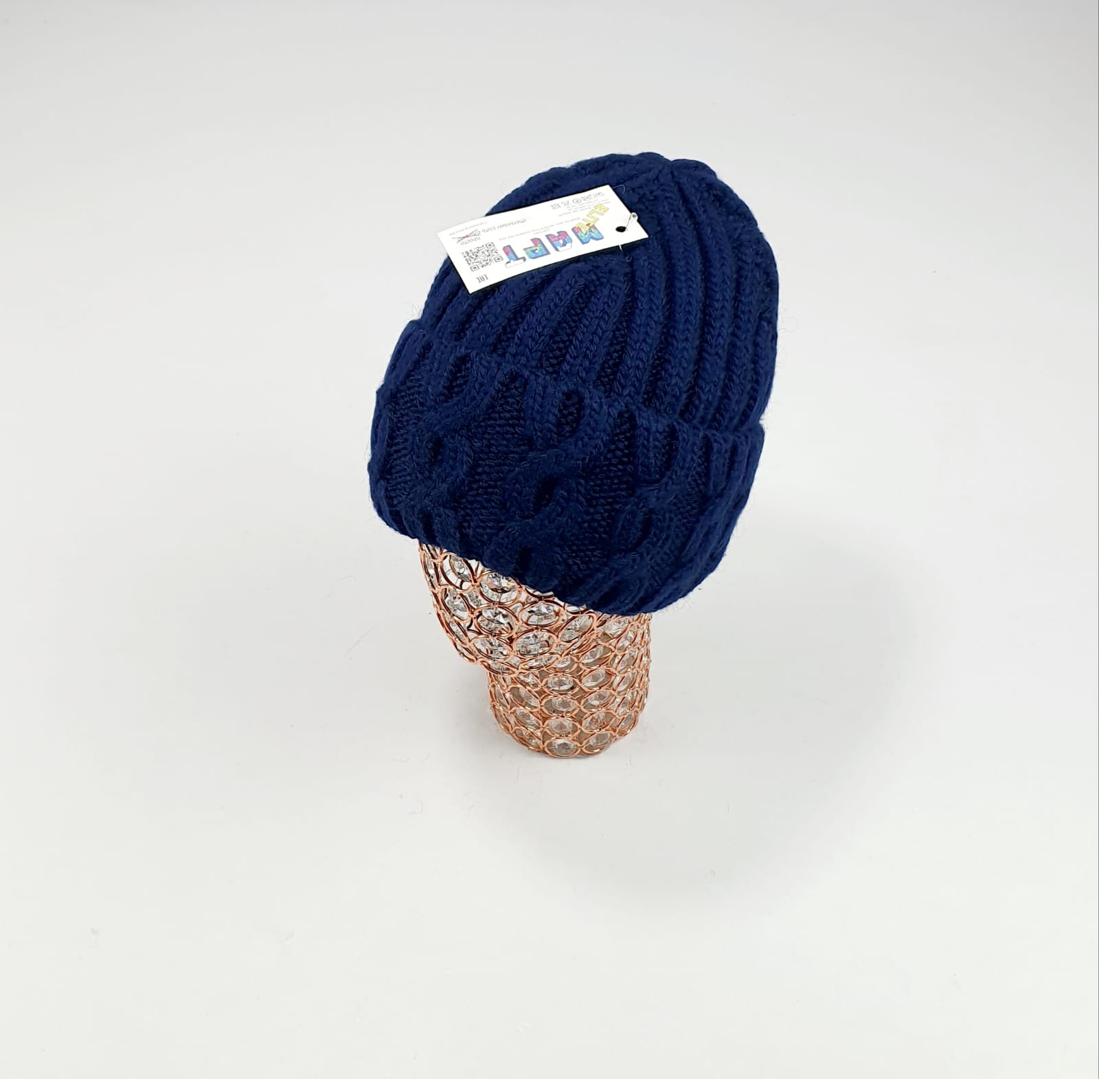 Шапка Март крупновяз. Иота (т.синий)