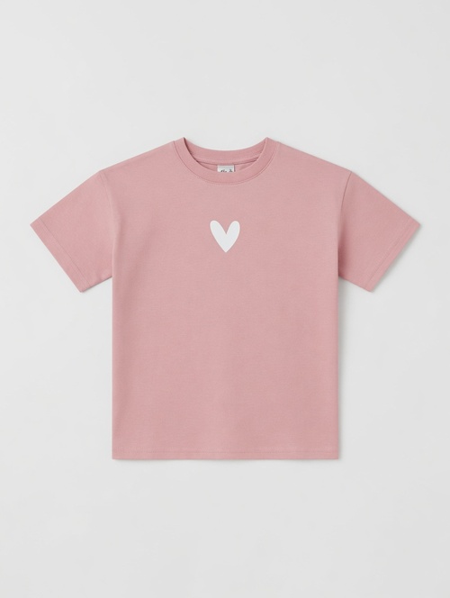Футболка Сердце арт.160103 Kii Im дев. 7-11 (пудра)