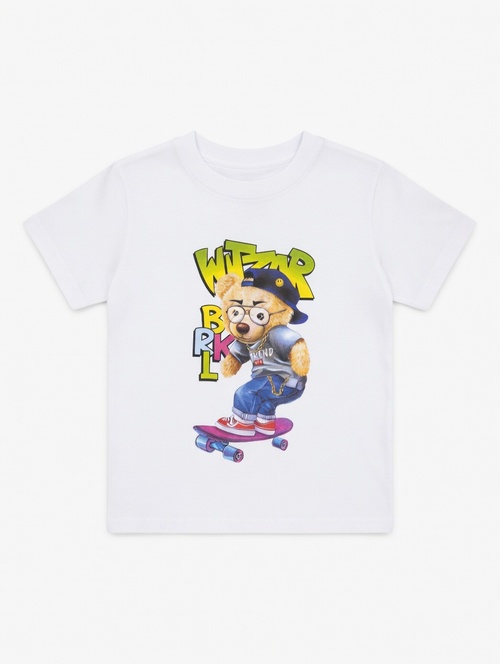 Футболка Мишка арт.151014 CHASTE мал. 5-8 (белый)