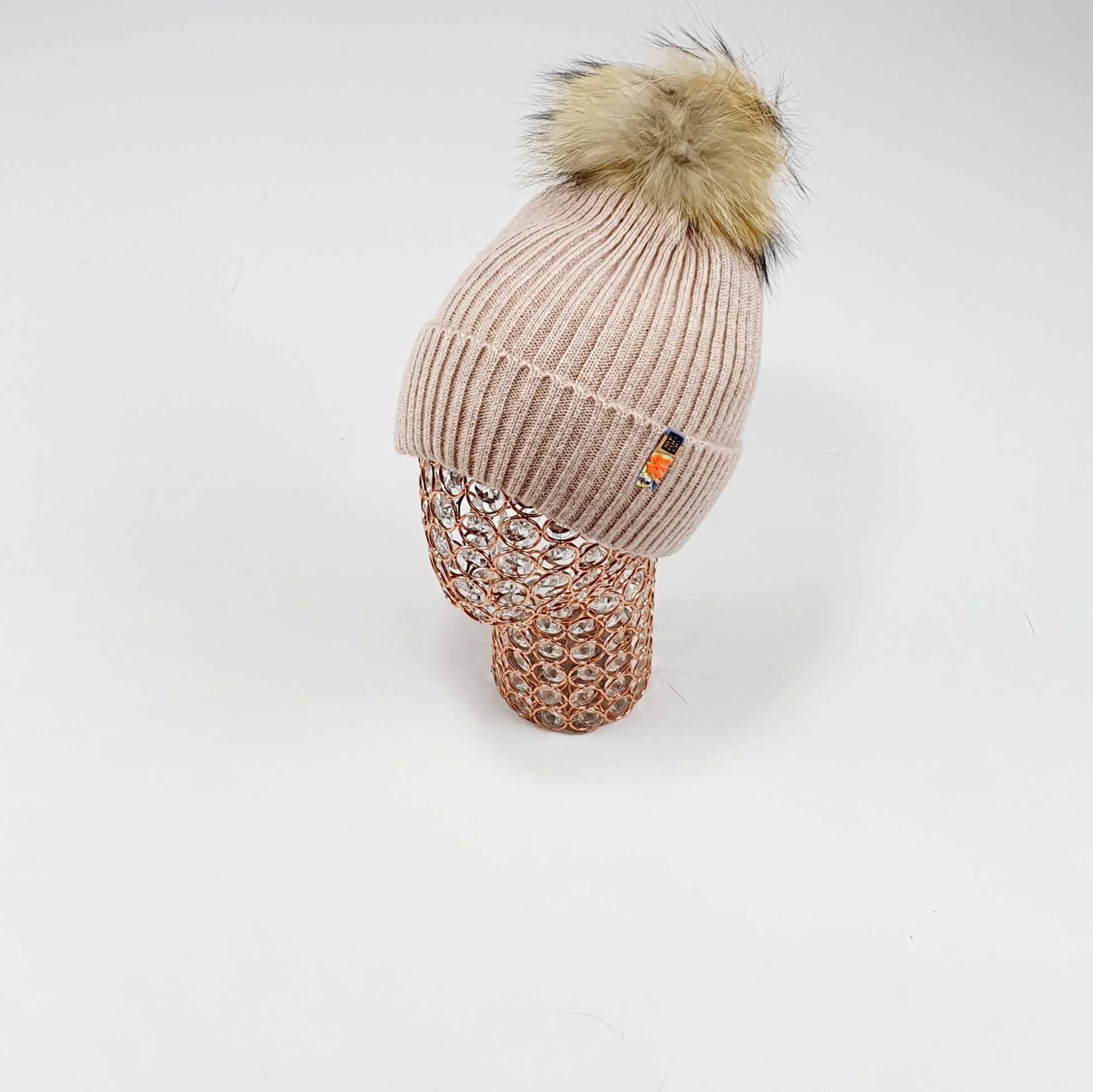 Шапка Амали мохер Сапсан (пудра)