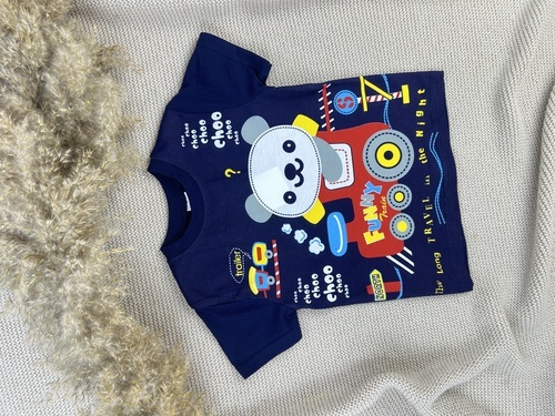 Футболка Мишка арт.170700 CHASTE мал. 2-5 (темно-синий)