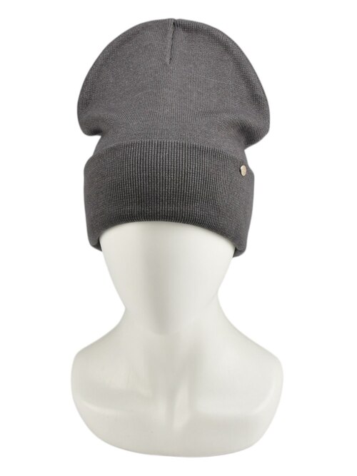 Шапка двойная с/о арт.14-1 TRENDY жен. 56-58 (антрацит)