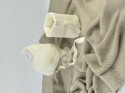 Комплект (шапка+снуд) Smail лопата с зав. арт.401102 Vito дев. 50-52 (молочный)