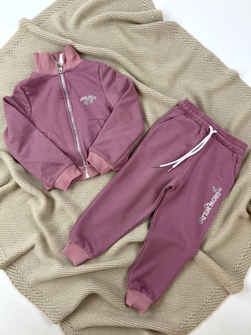 Костюм (кофта+штаны) Good Vides арт.61682 TITO kids дев. 3-7 (пудра)