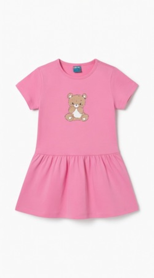 Платья Мишка арт.14401 CITCIT kids дев. 3-6 (светло-розовый)