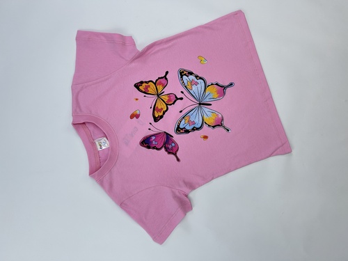 Футболка Бабочка арт.161005 CHASTE дев. 5-8 (розовый)