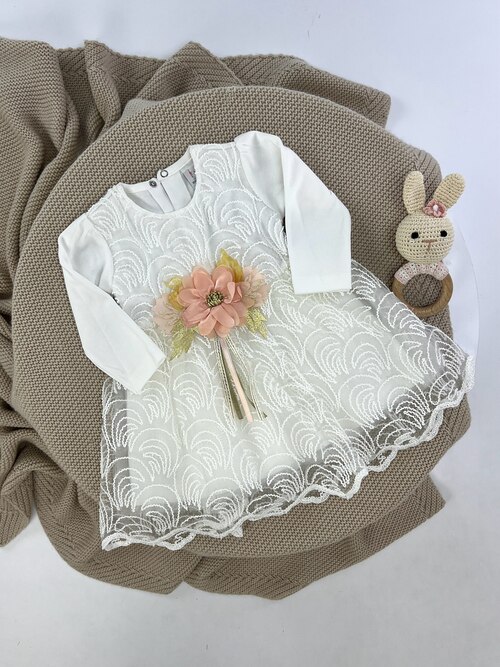 Платья д/р арт.498 Bulsen baby дев. 9-18 (молочный)