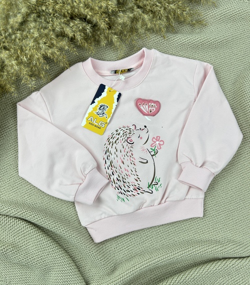 Кофта Ёжик арт.5264002 ALG kids дев. 2-5 (розовый)