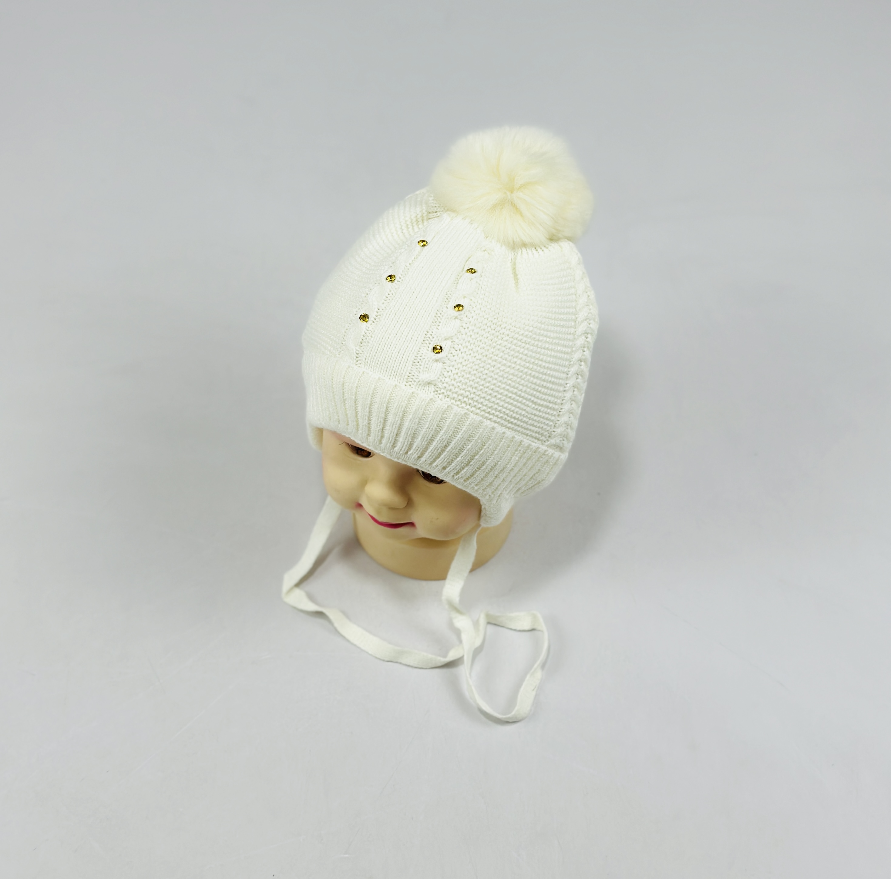Шапка малютка арт.1025 (молочный)