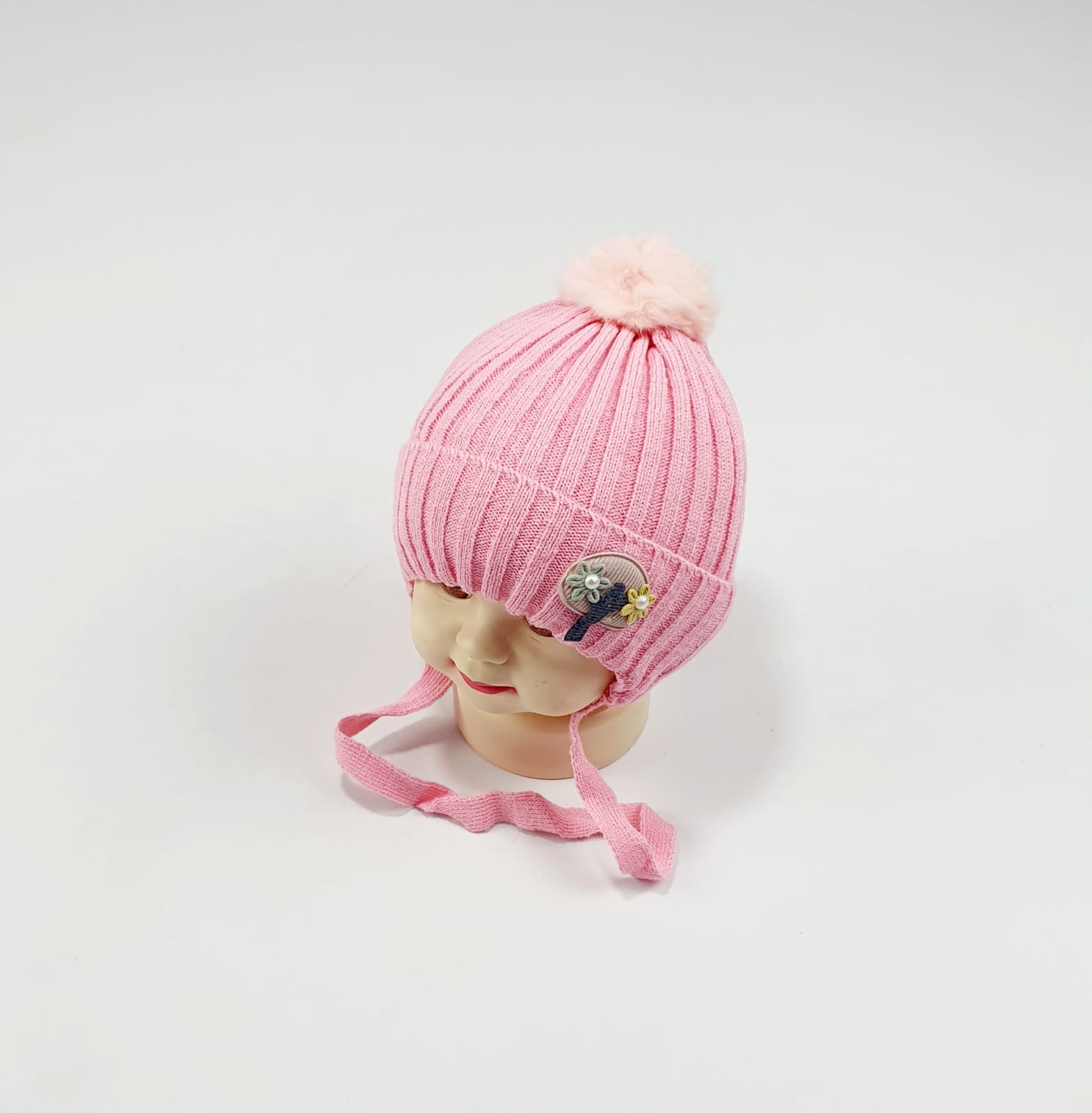 Шапка малютка арт.1011 (т.розовый)