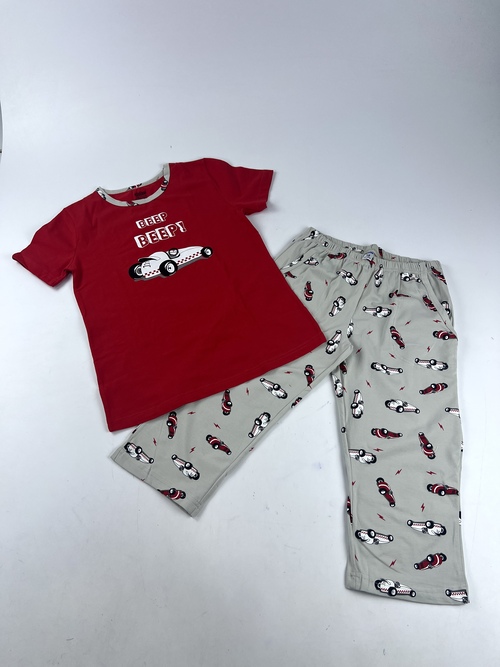 Пижама арт.9607 к/р. мал. 10 (красный/серый)