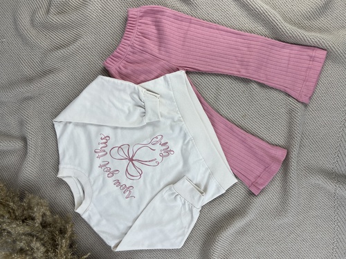 Костюм (кофта+штаны) You got this Girl арт.259343 My Bella дев. 2-5 (бежевый/розовый)