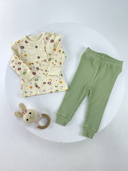 Костюм 2-ка арт.246562 дев. 3-12 (зеленый) 