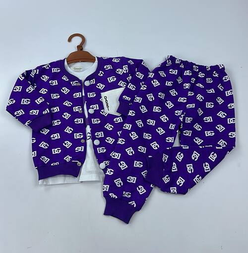 Костюм (Бомбер+футболка+штаны) DG арт.800100 DassiM мал. 1-2 (сиреневый)