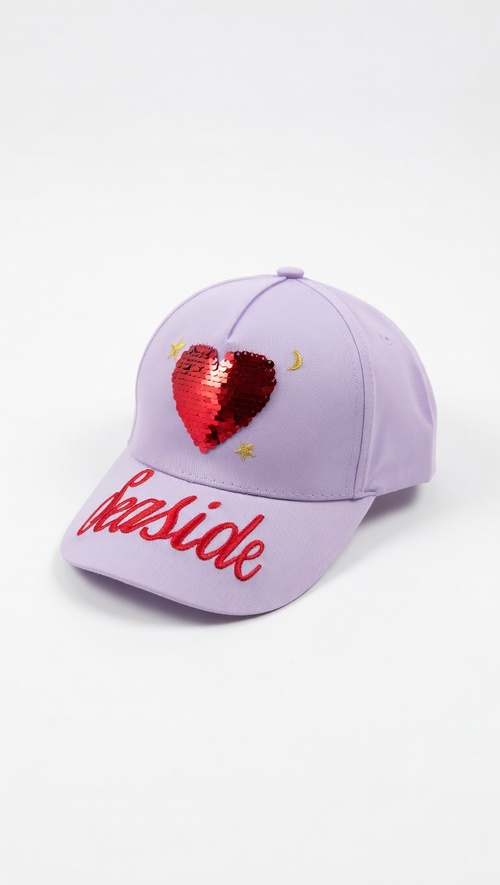 Кепка Сердце арт.PAP-13 Kiddo 54р (светло-фиолетовый)
