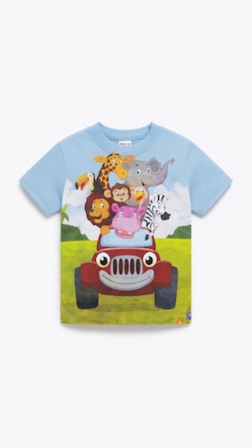 Футболка Джунгли арт.170708 CHASTE мал. 2-5 (светло-голубой)