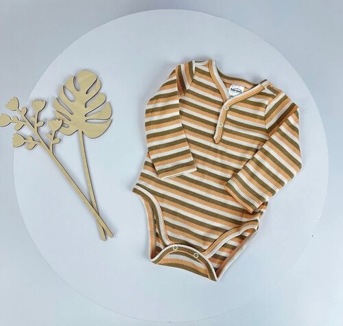 Боди арт.FB-1852 мал/дев. д/р 3-24 (горчица)