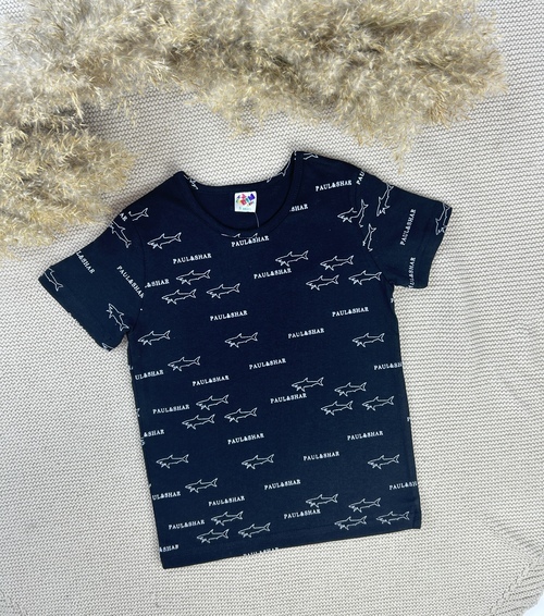 Футболка PAUL&SHAR арт.63318 Bim kids мал. 5-8 (черный)