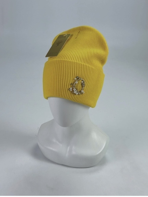 Шапка Кароза Киев жем.брошка (желтый)