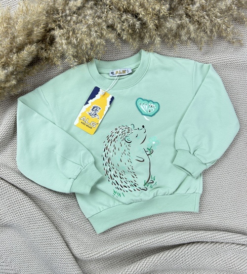 Кофта Ёжик арт.5264002 ALG kids дев. 2-5 (салатовый)