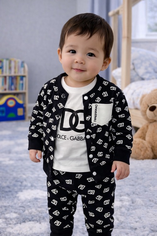 Костюм (Бомбер+футболка+штаны) DG арт.800100 DassiM мал. 1-2 (графитовый)