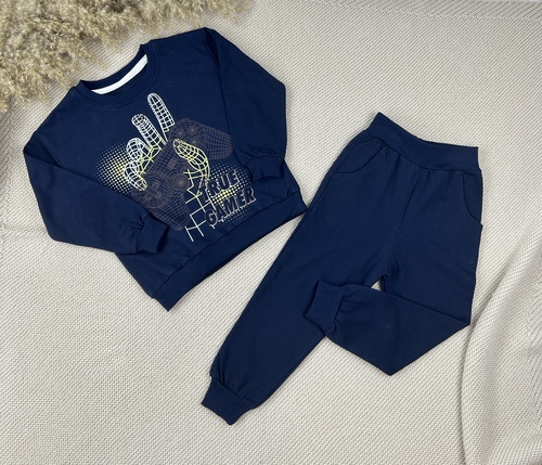 Костюм (кофта+штаны) Truf camer арт.2522 Danico kids мал. 3-6 (темно-синий)