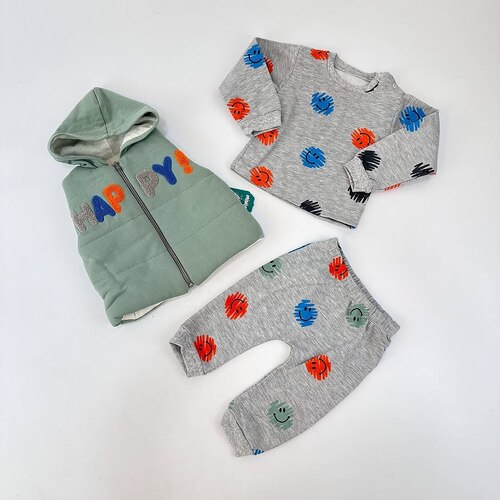 Костюм 3-ка арт.6330 мал/дев. 9-24 (полынь)