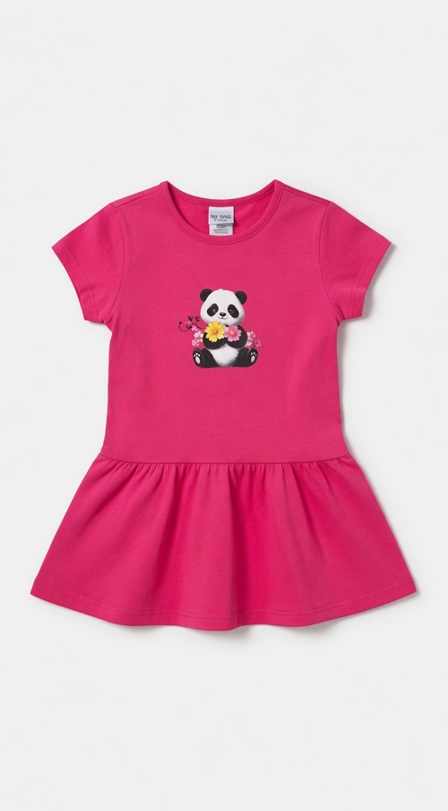 Платья Панда арт.14398 CITCIT kids дев. 3-6 (коралловый)