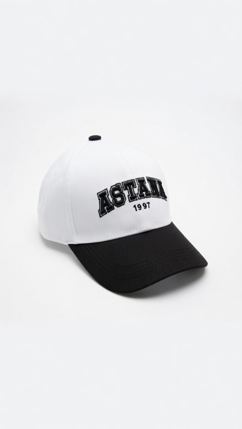 Кепка Astana арт.PAP-23 ORNATI 56р (белый/черный)