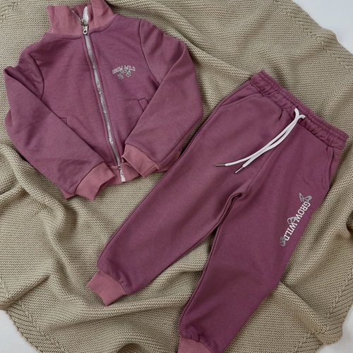 Костюм (кофта+штаны) Grow Wild арт.61686 TITO kids дев. 3-7 (пудра)