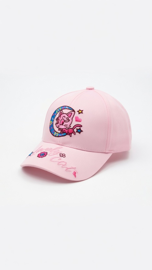 Кепка Lovely cat арт.PAP-15 Kiddo 54р (светло-розовый)