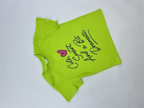 Футболка Cute арт.161004 CHASTE дев. 5-8 (лайм)