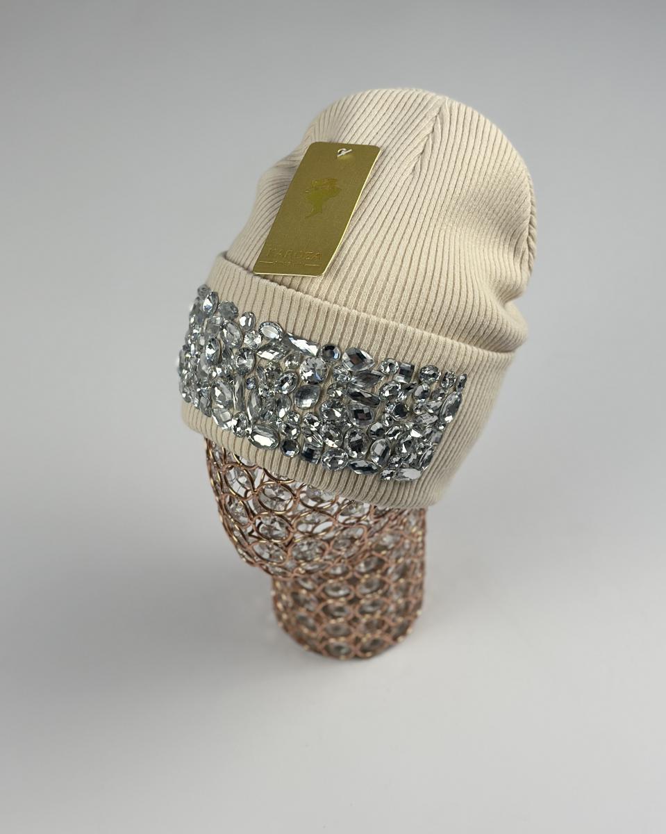 Шапка Кароза Киев Мозайка абстракт (кремовый)