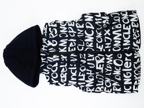 Жилет с капюшоном арт.25117 ZYJJ baby мал. 86-110 (черный/белый)