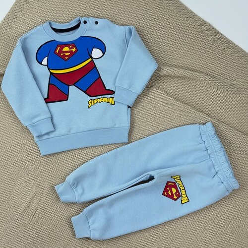 Комплект (кофта+штаны) Superman начес арт.536687 Ram Cocuk мал. 6-18 (голубой)