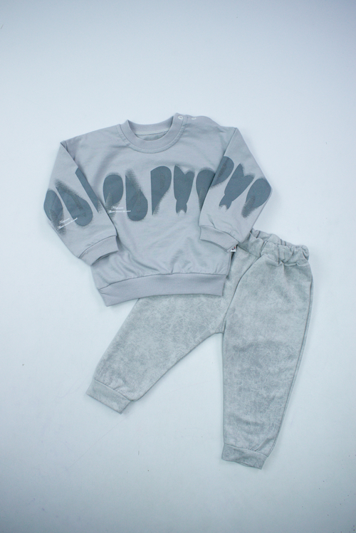 Костюм (кофта+штаны) арт.535322 Anilco мал. 6-24 (серый)